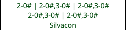 2-0# | 2-0#,3-0# | 2-0#,3-0# 2-0#,3-0# | 2-0#,3-0# Silvacon